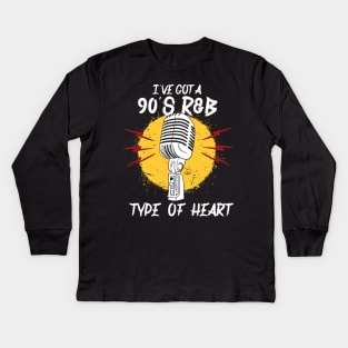 I've got a 90's R&B Type of Heart Kids Long Sleeve T-Shirt